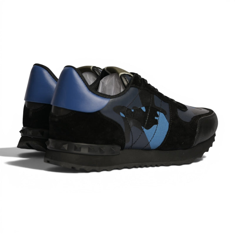 Valentino Camouflage Blue & Black Sneakers